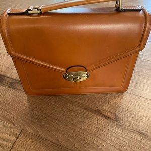 Johansson sienna cognac leather camera bag.